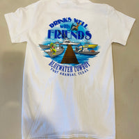 BWC Short Sleeve T-Shirt - Drinks Well with Friends Design