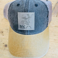 BWC Leather Patch Unstructured Cap