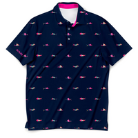 Scales - Men's Golf Polo, Trippy Fish