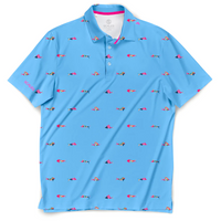 Scales - Men's Golf Polo, Trippy Fish