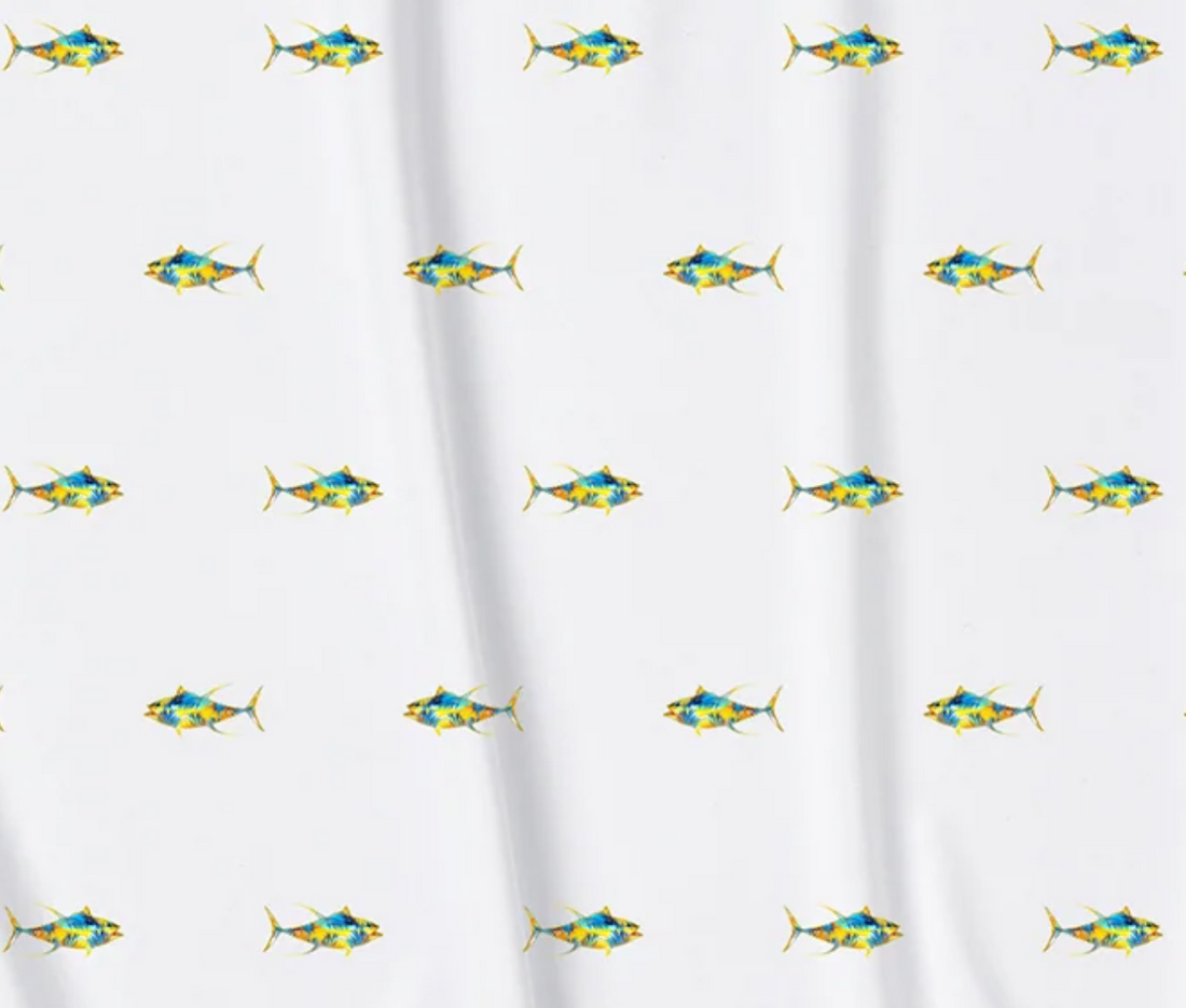 Scales - Men's Golf Polo, Tropical Tuna