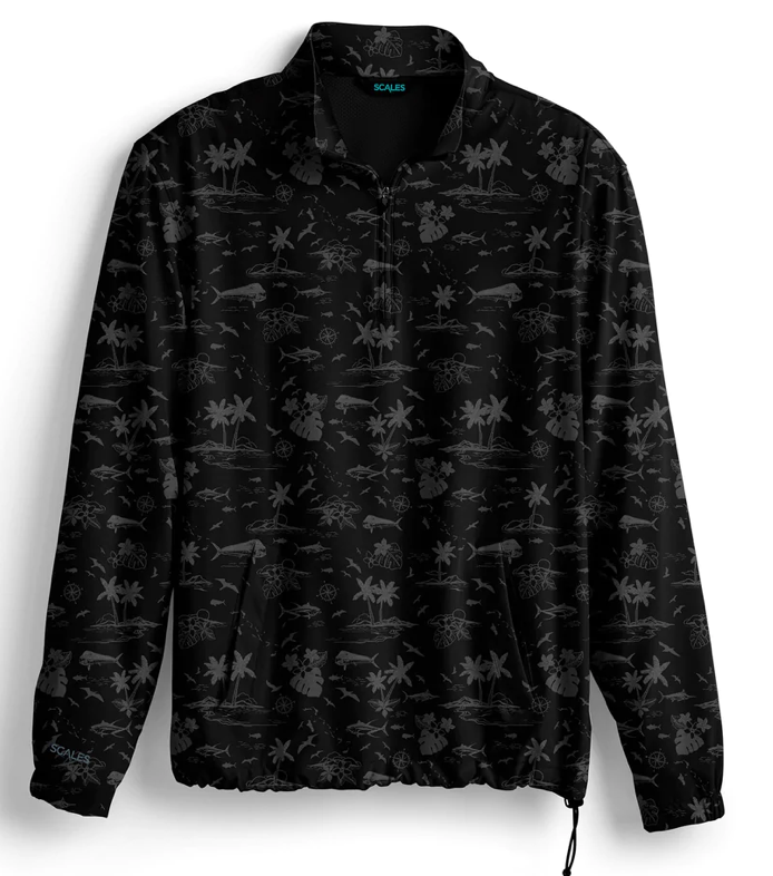 Scales - Men's 1/4 Zip Jacket, Never A Tourist