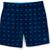 Scales - Men's Printed Walkshorts, Clean Fish