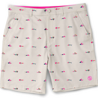 Scales - Men's Printed Walkshorts, Trippy Fish