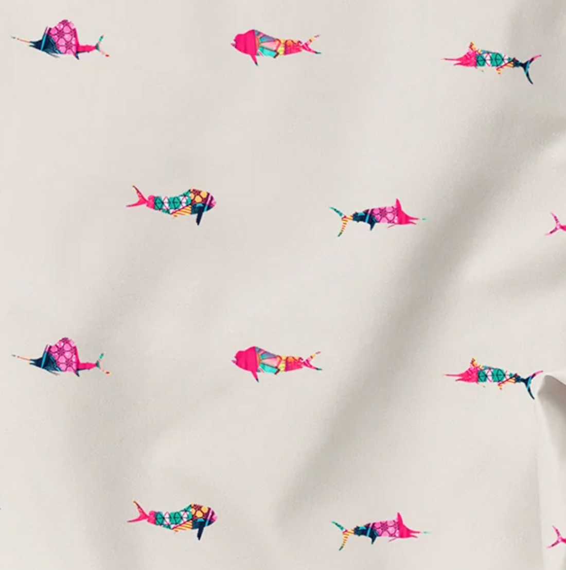 Scales - Men's Printed Walkshorts, Trippy Fish