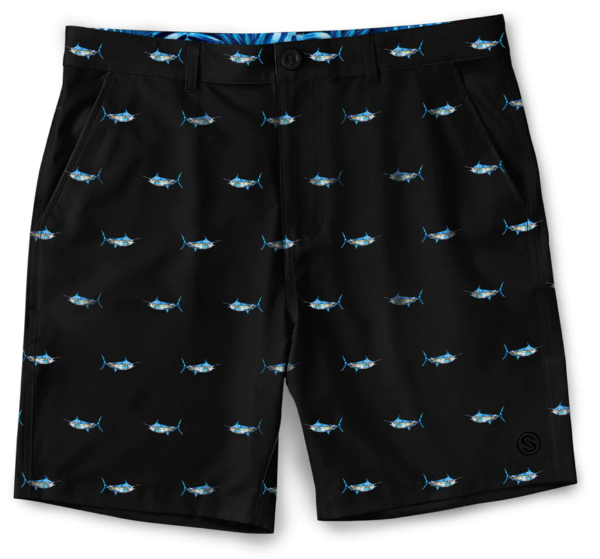 Scales - Men's Printed Walkshorts, Tropical Marlin