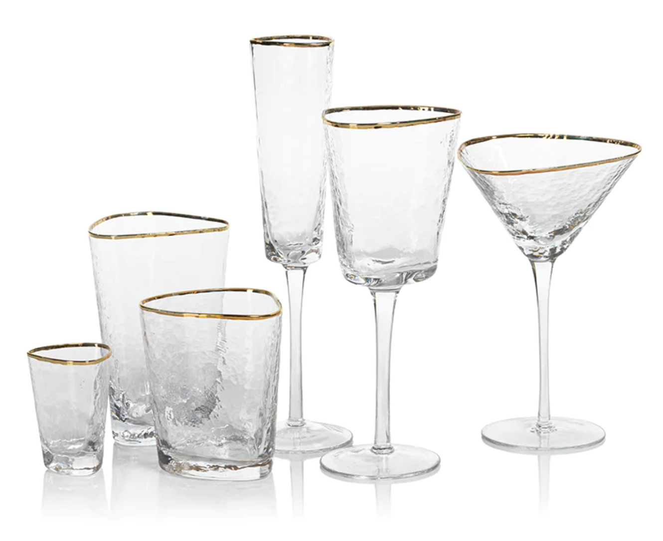 Aperitivo Gold Rim Champagne Flutes (Set of 2)