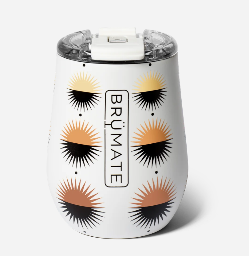 BruMate Uncorkd 14 oz Wine Glitter Merlot BPA Free Wine Tumbler