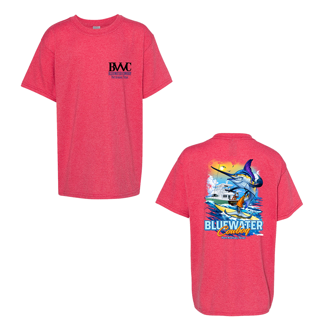 BWC Youth Short Sleeve T-Shirt - Surfing Design