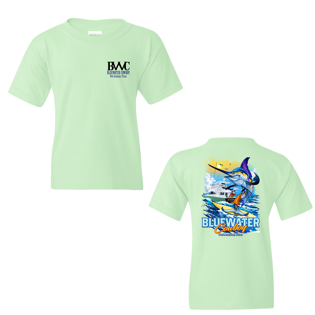 BWC Youth Short Sleeve T-Shirt - Surfing Design
