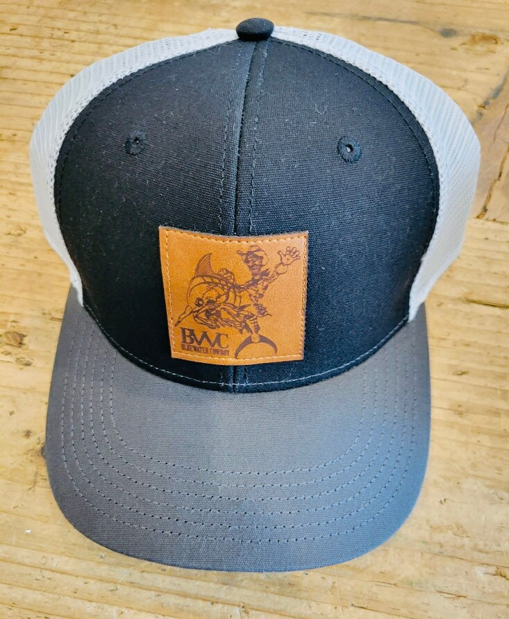 BWC Leather Patch Structured Cap – BlueWater Cowboy Mercantile