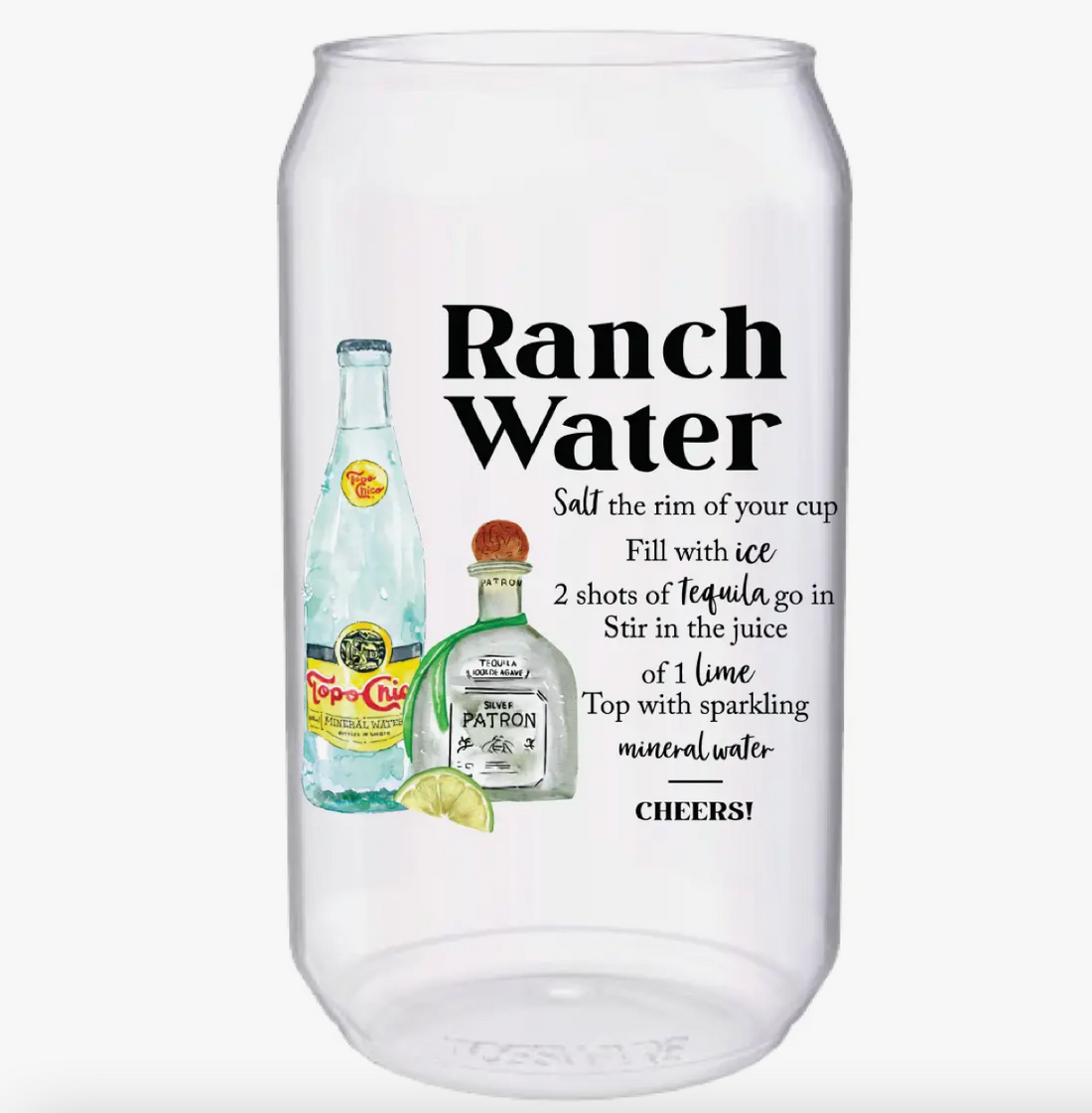 Reusable Ranch Water Can Set